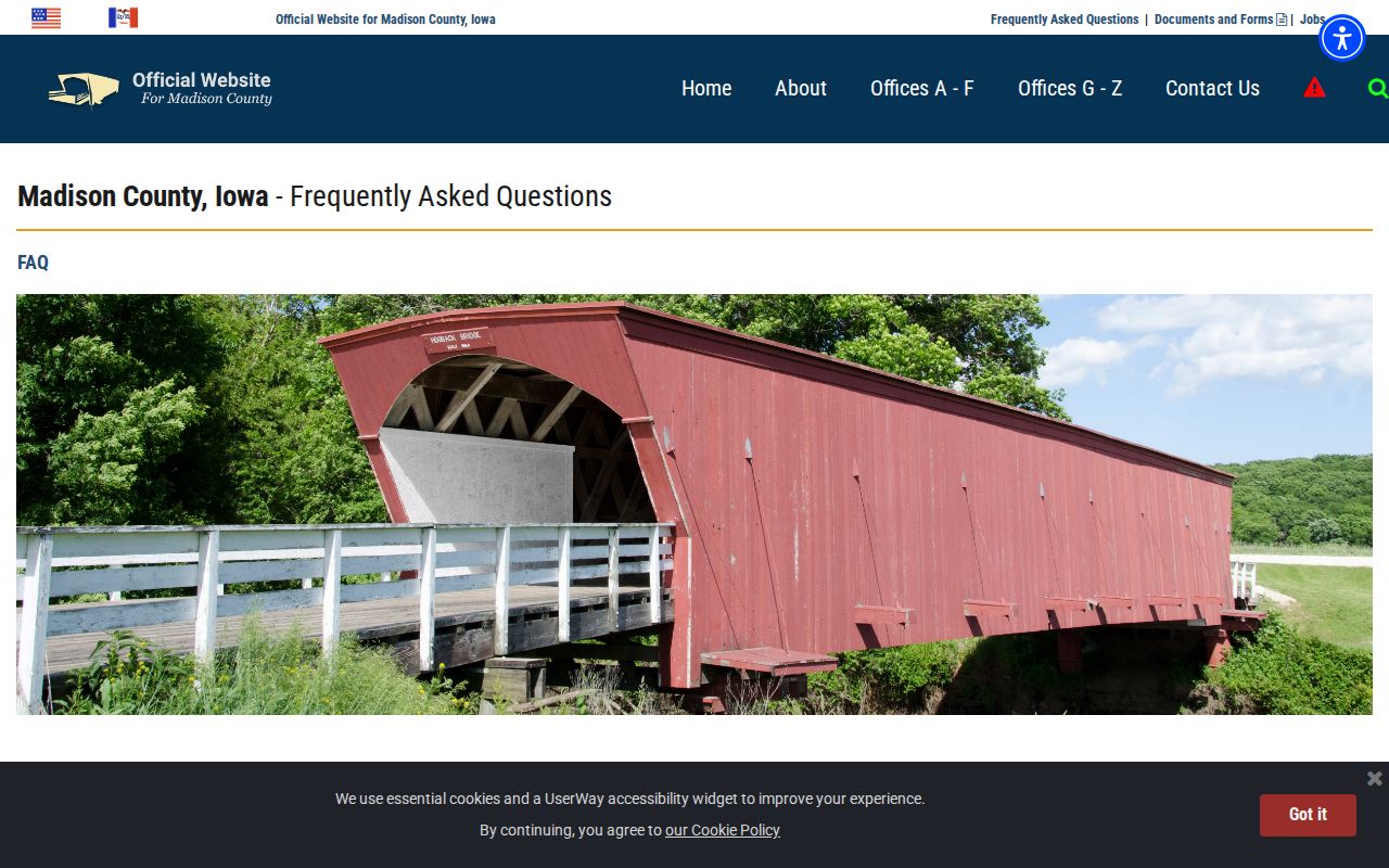 Madison County service information for jail and criminal records