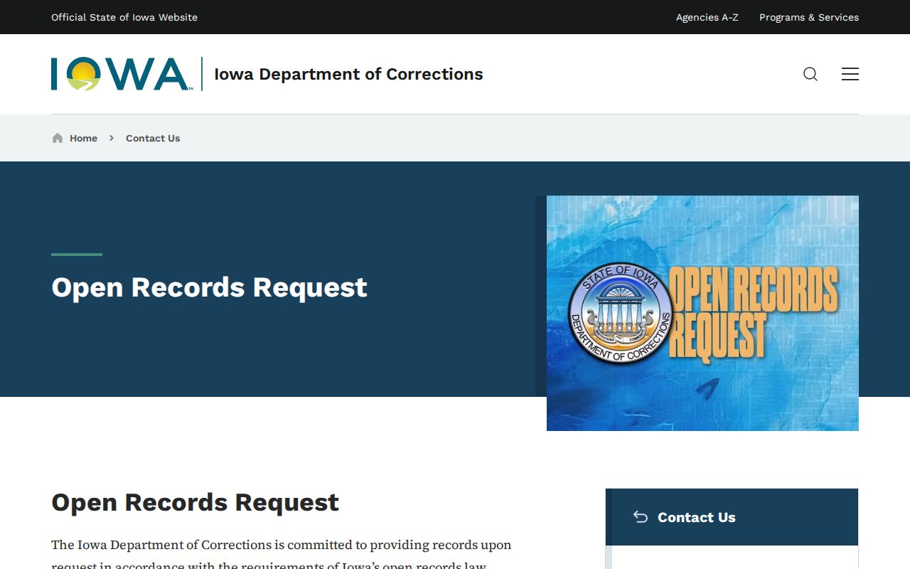 Iowa DOC open records access for Madison County criminal supervision records