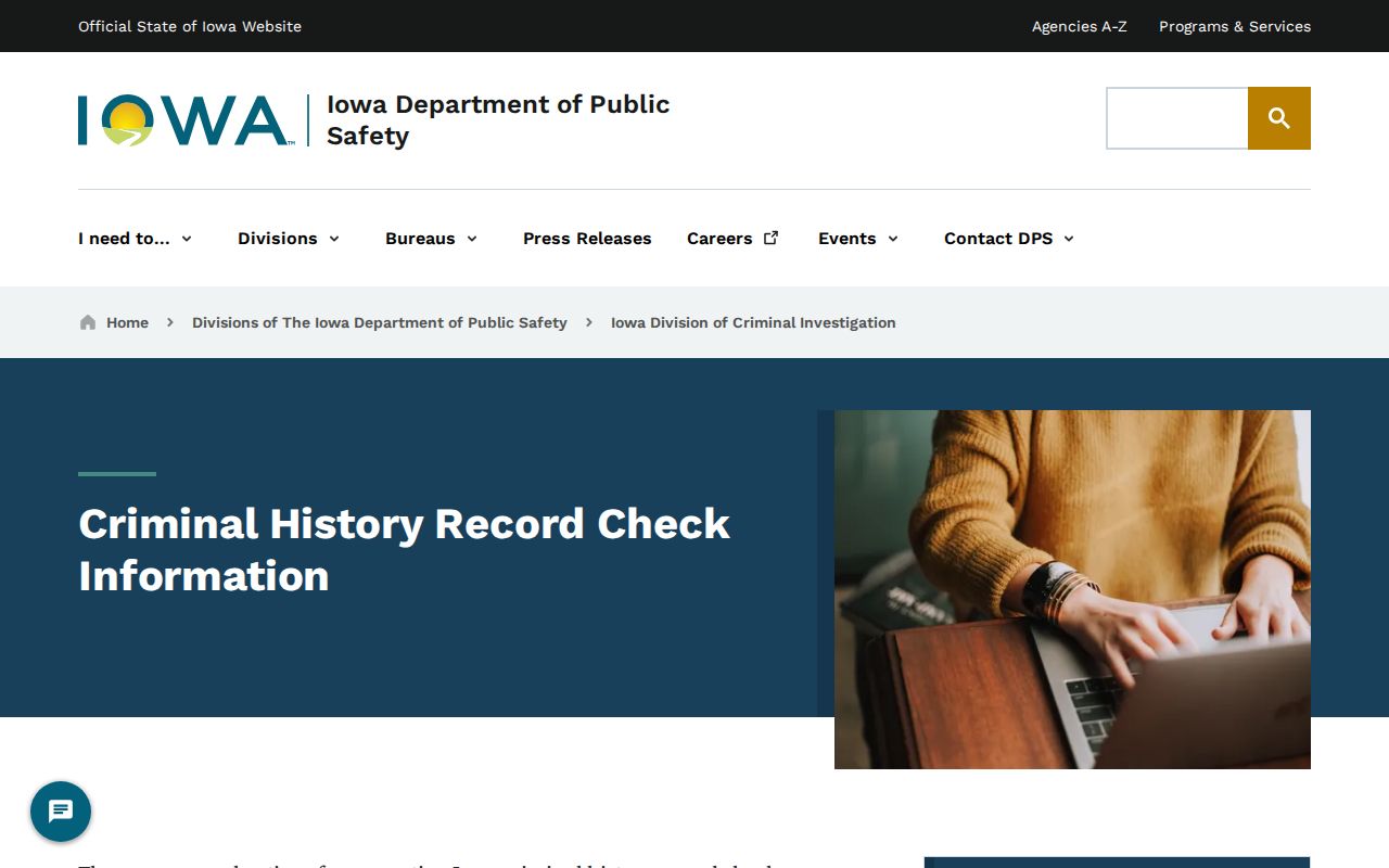 DCI criminal history record check details for Madison County