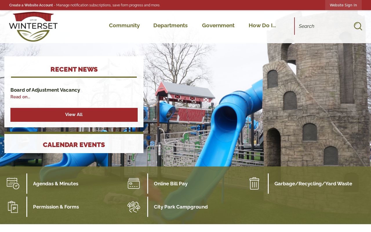 Winterset criminal records city homepage and service navigation
